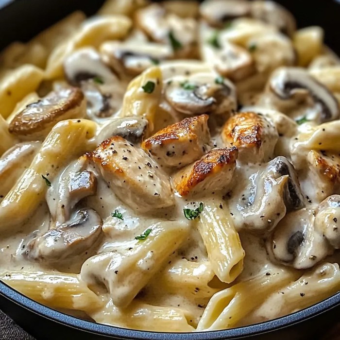 Recipe for creamy mushroom sauce for pasta