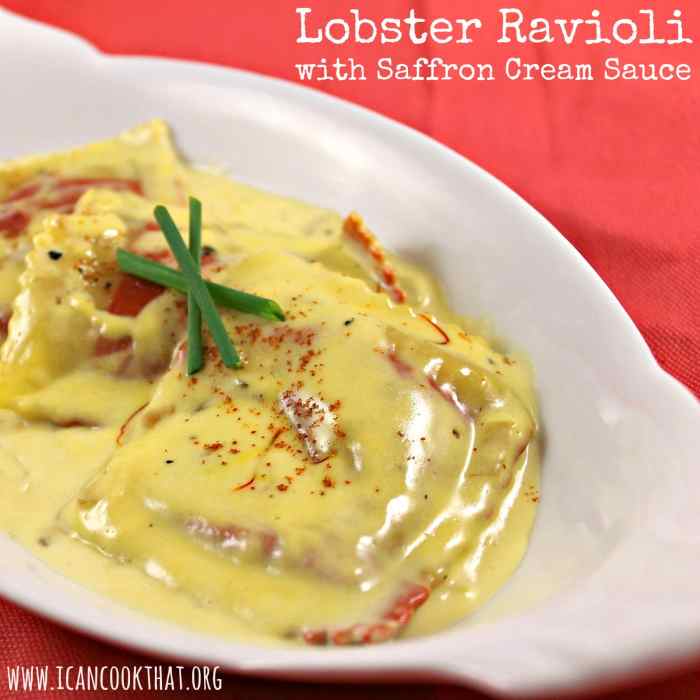 Ravioli lobster cream sauce recipe