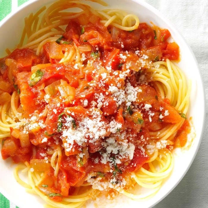 Recipe for spaghetti sauce using canned tomatoes