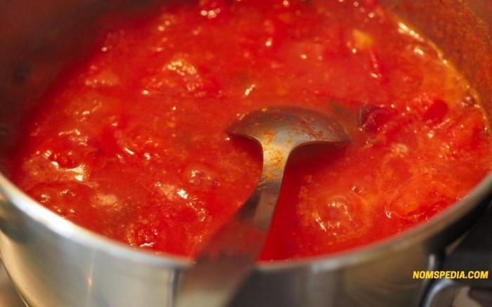 Recipe for freezing tomato sauce